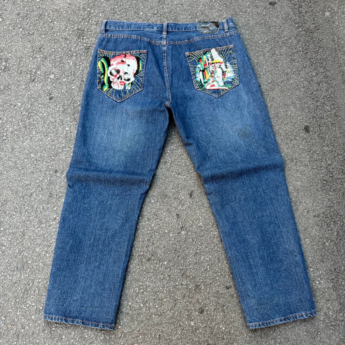 에드하디 스컬 자수 데님 팬츠 상품이미지2