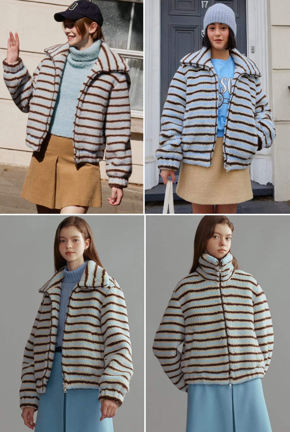 앤유 VICTORIA Shearing stripe wool jumper 상품이미지1