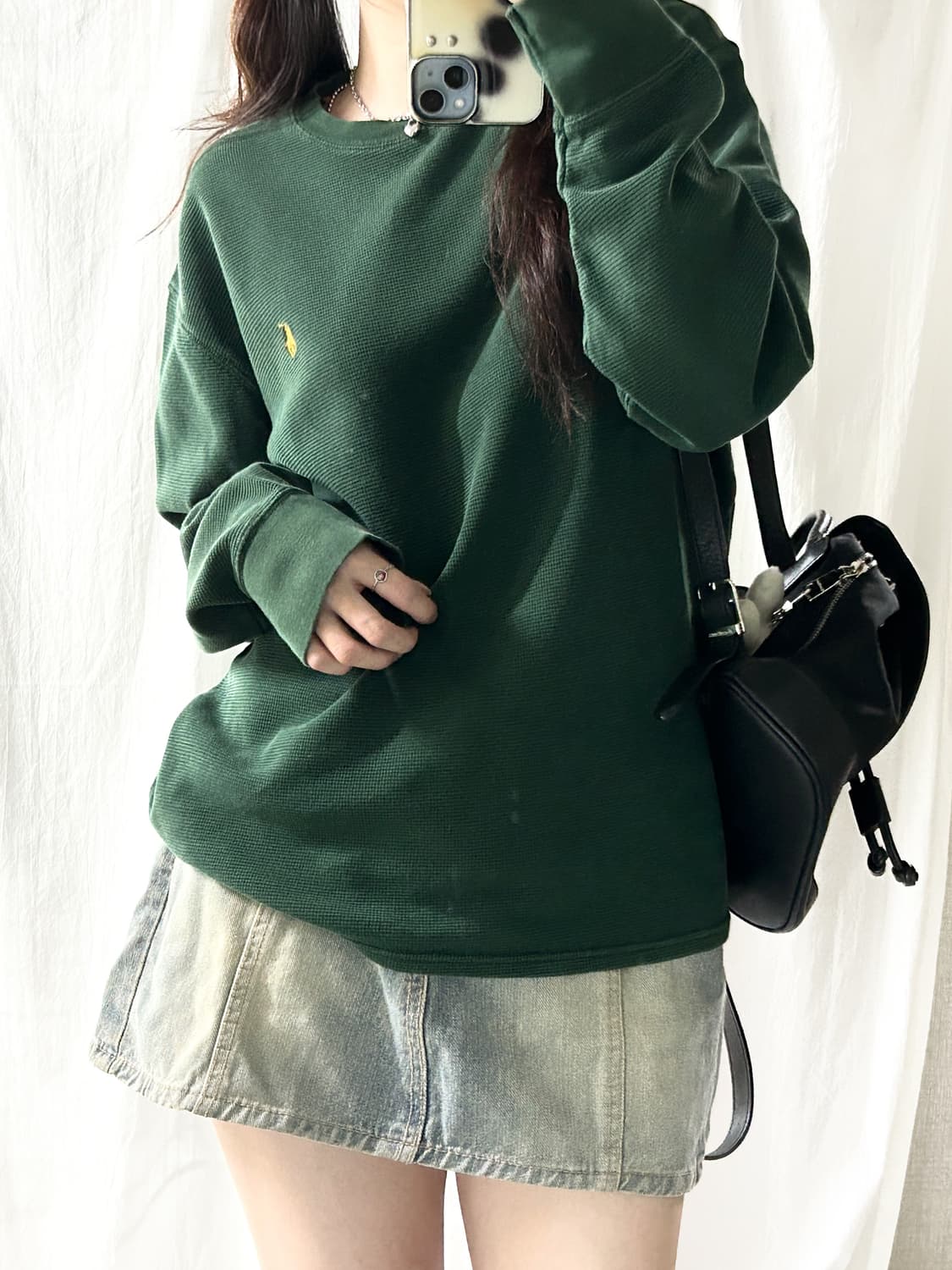 폴로 딥그린 와플 롱슬리브 상품이미지4