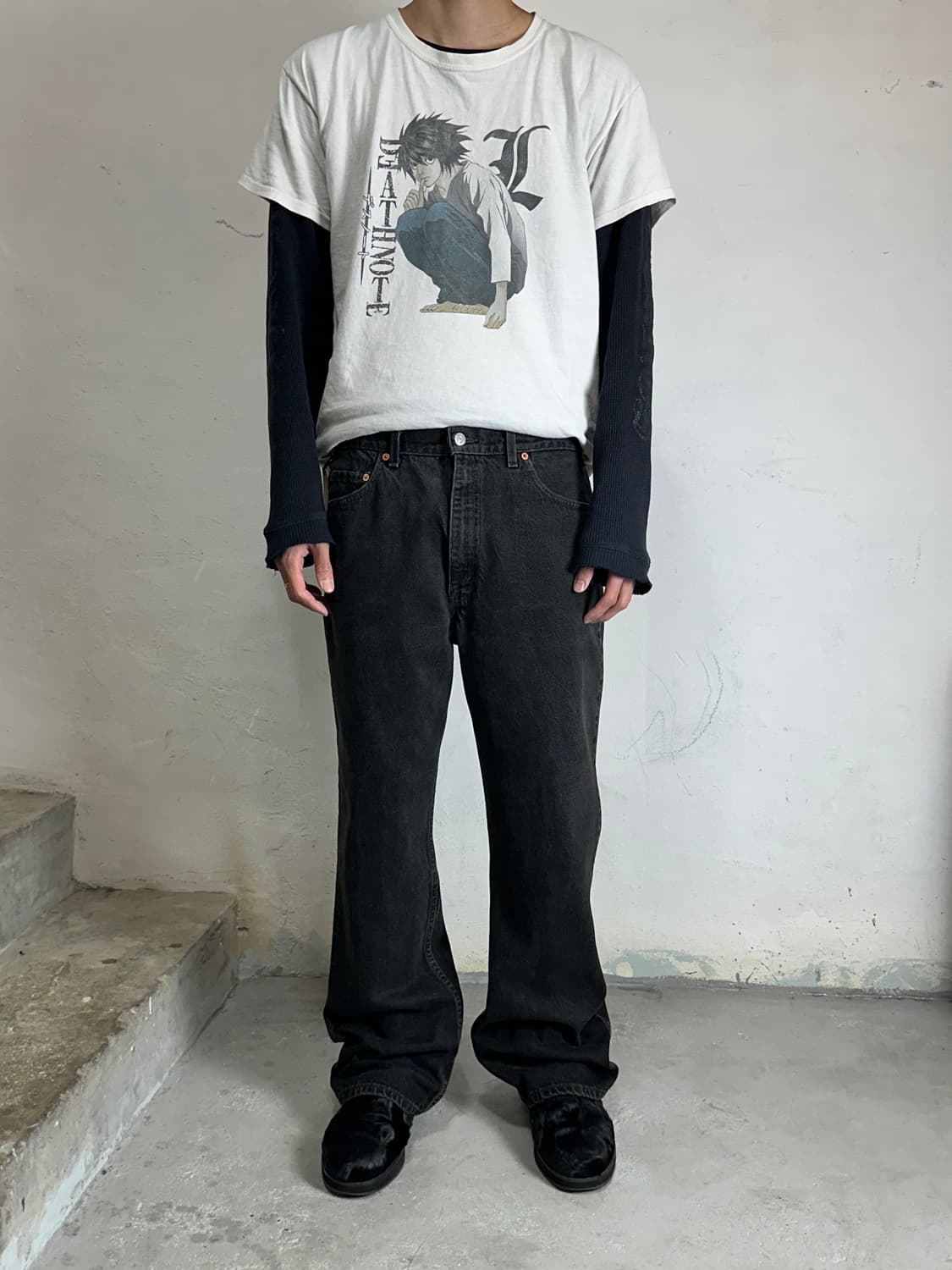 90's 빈티지 리바이스 517 블랙 부츠컷 플레어진 상품이미지4