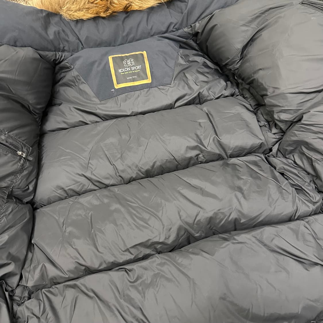 코오롱스포츠 윈드스토퍼 구스다운 패딩 네이비 105(XL) 상품이미지7