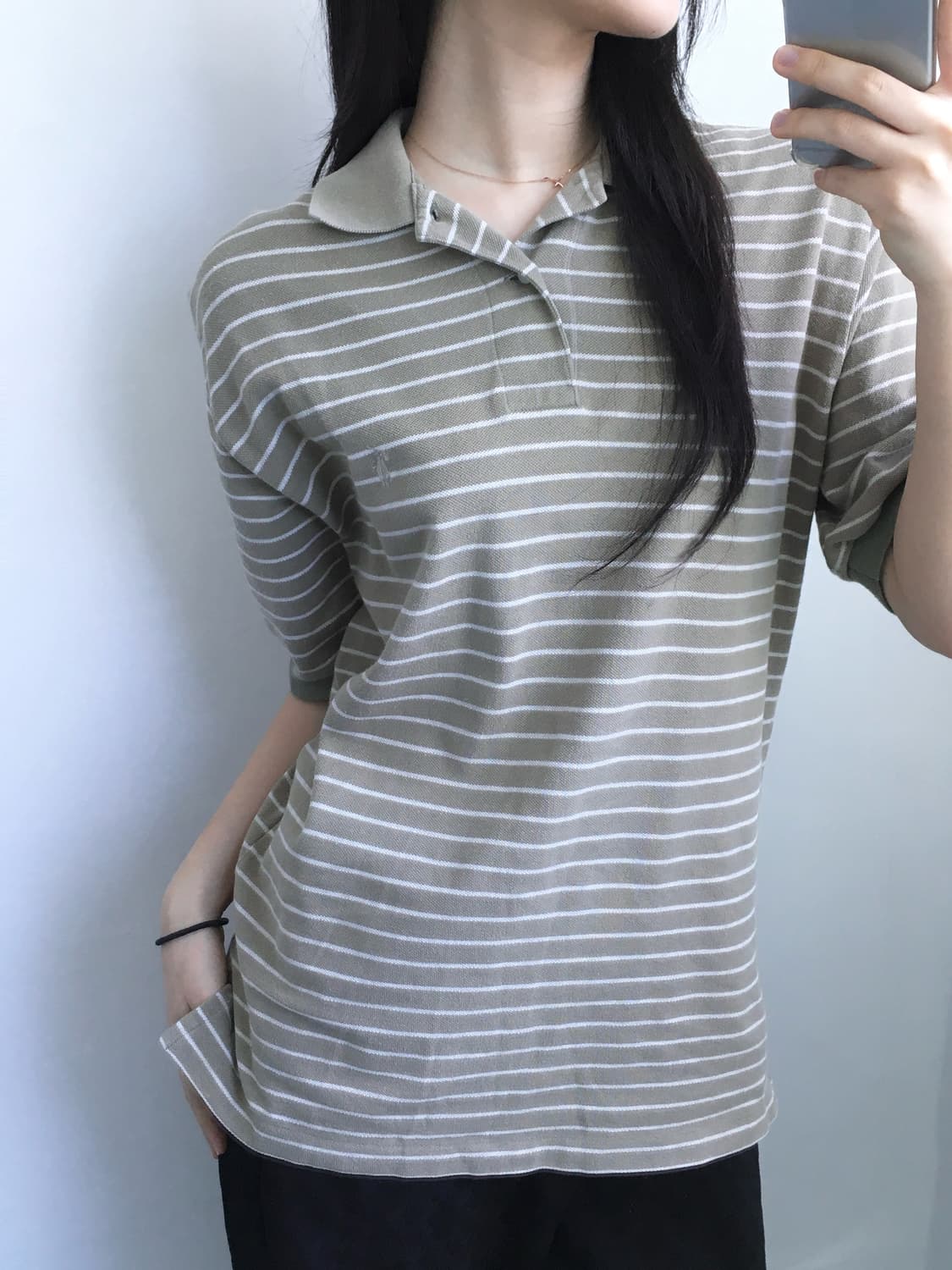 Polo 폴로 랄프로렌 베이지 단가라 카라티 상품이미지2