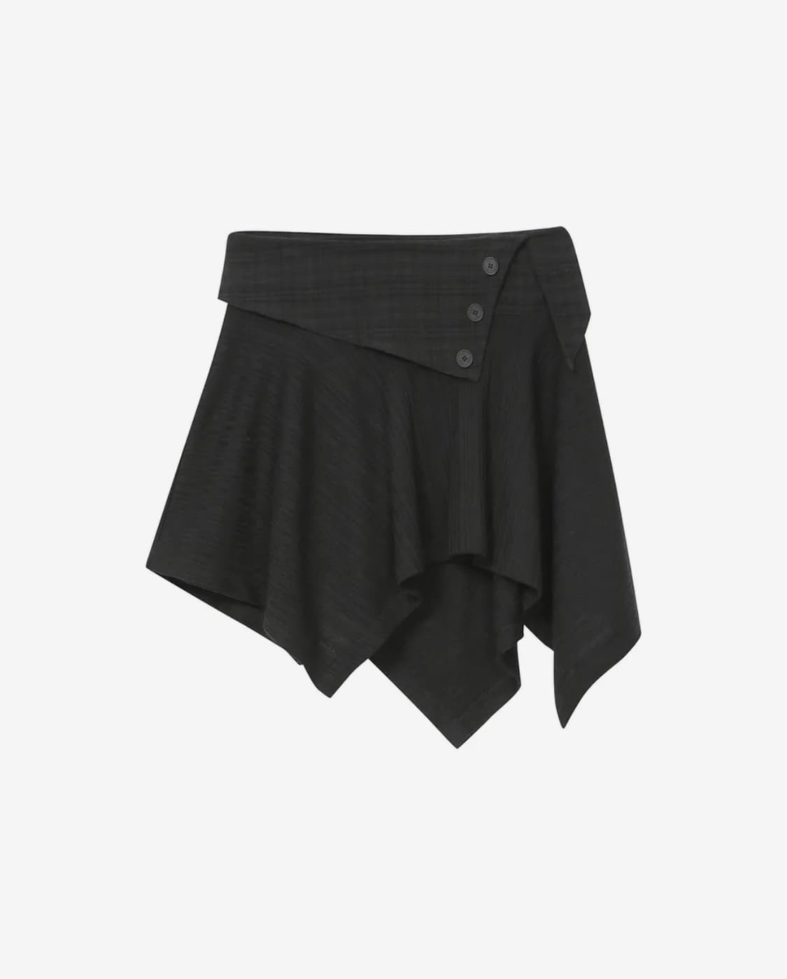 미세키서울 Unbalanced flow mini skirt BLACK 상품이미지1