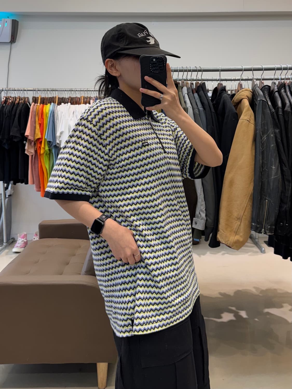 오베이 안노 자카드 반팔 폴로 티셔츠 상품이미지7