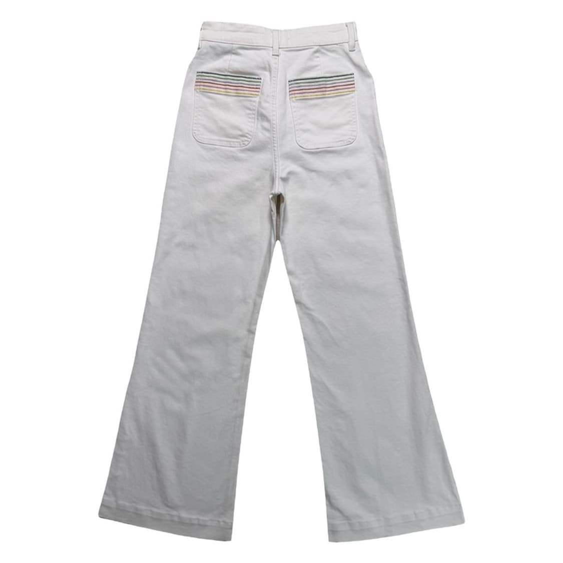 앤아더스토리즈 화이트 컬러풀 스트라이프 플레어 진 화이트 25 상품이미지9