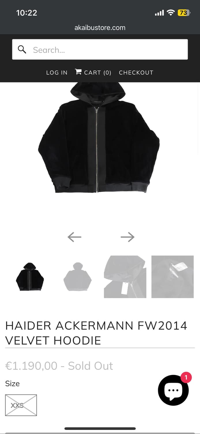 Haider ackermann 14fw 벨벳 후드집업 상품이미지2