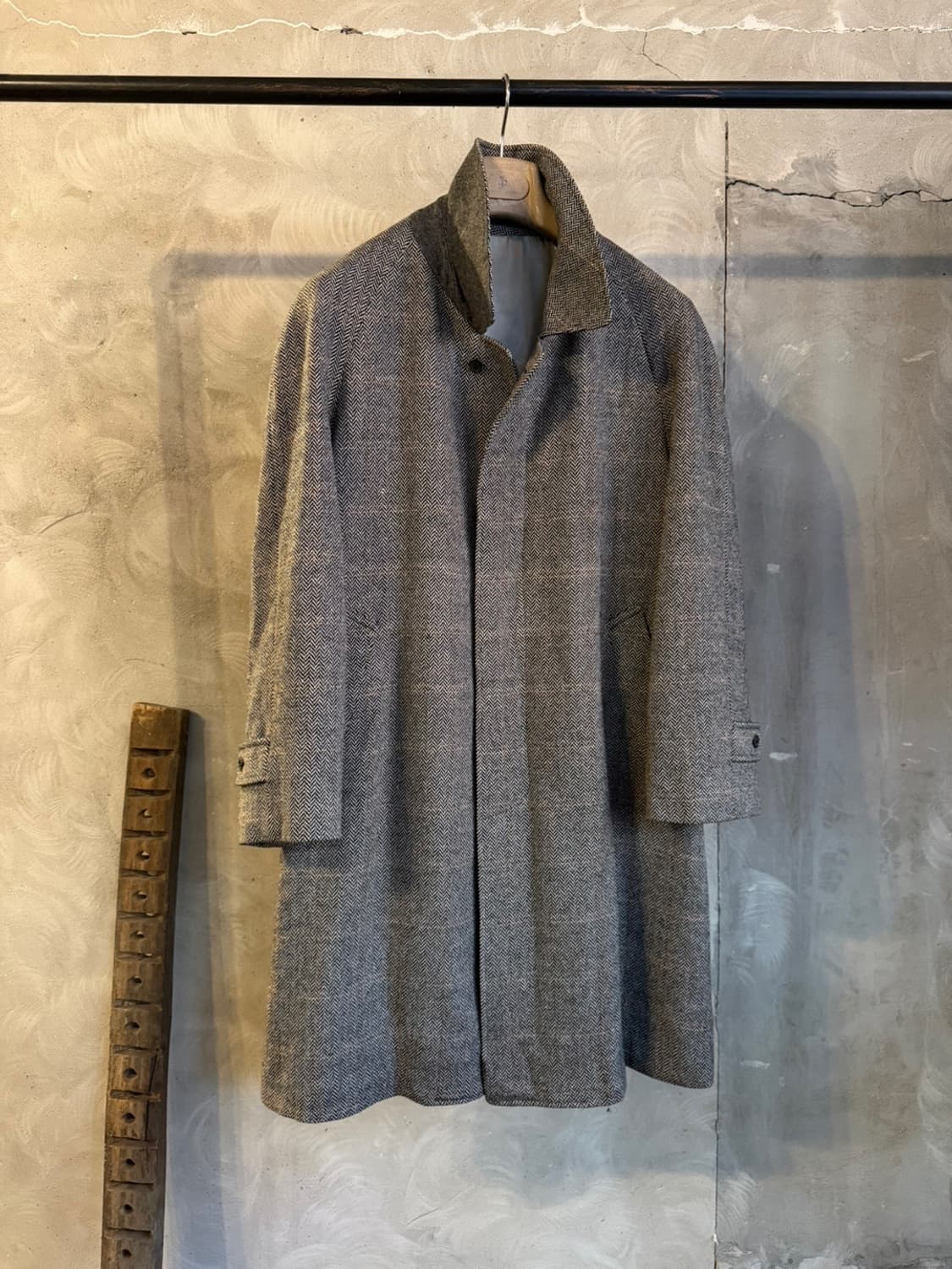 로얄 팬더 트위드 래글런 코트 100 상품이미지4