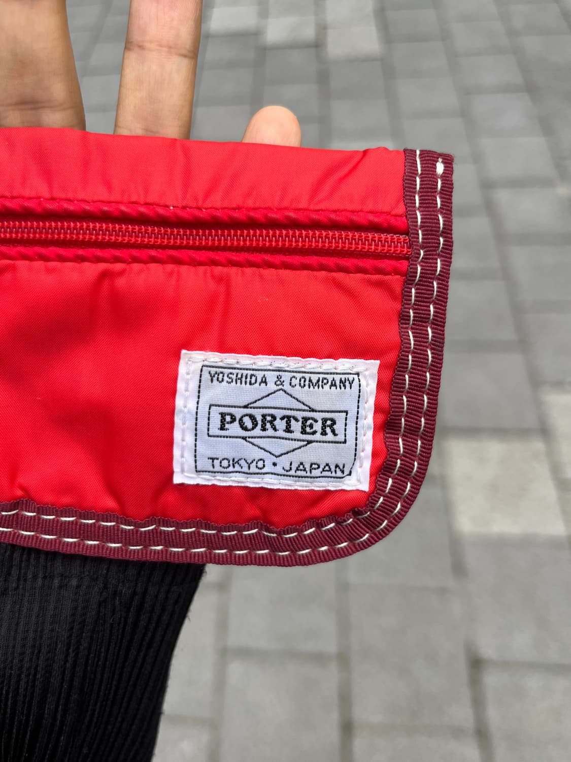 Porter 포터 스티치 지갑 레드 상품이미지6
