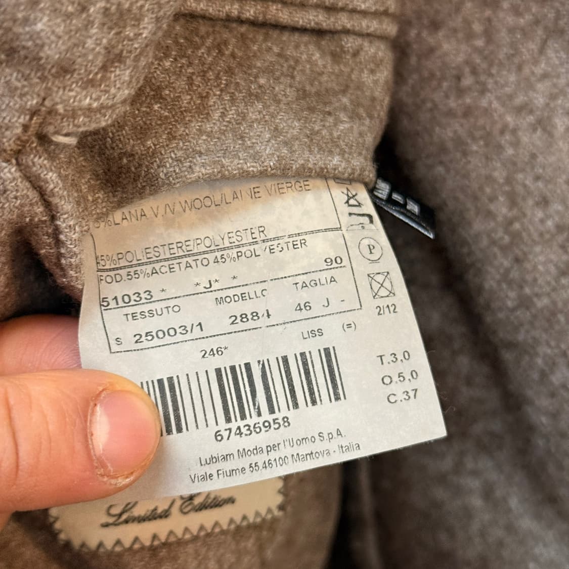 L.B.M 1911 BY LUBIAM 울혼방 더블 벤트 블레이저 상품이미지10