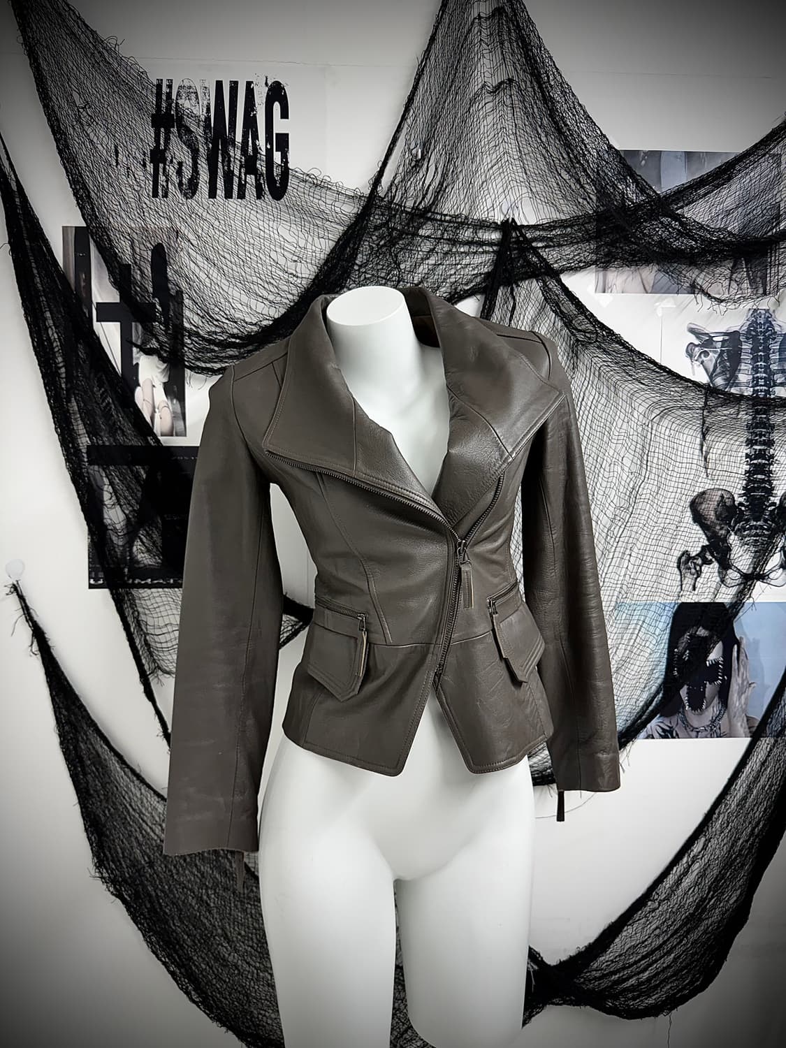 00s fur leather jacket 상품이미지6