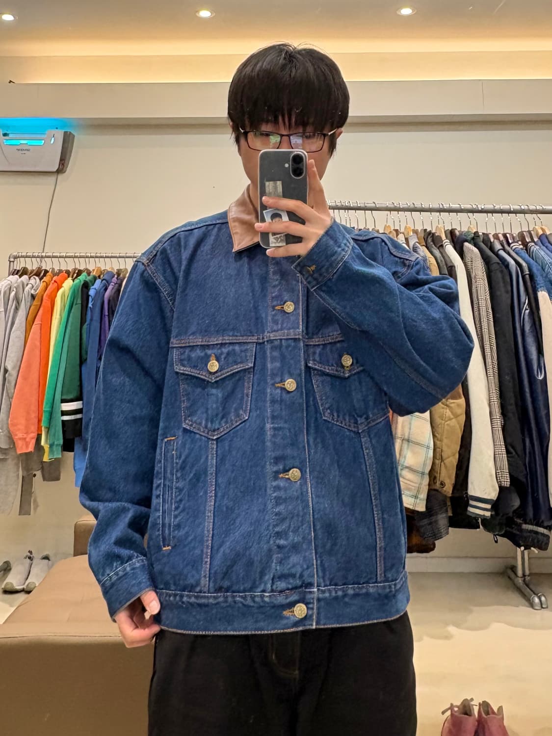 말보로 카운트리 스토어 레더카라 데님자켓 상품이미지9