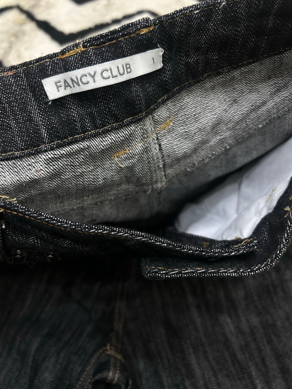 [1]팬시클럽 카펜더 레터링 와이드 데님 팬츠 상품이미지6