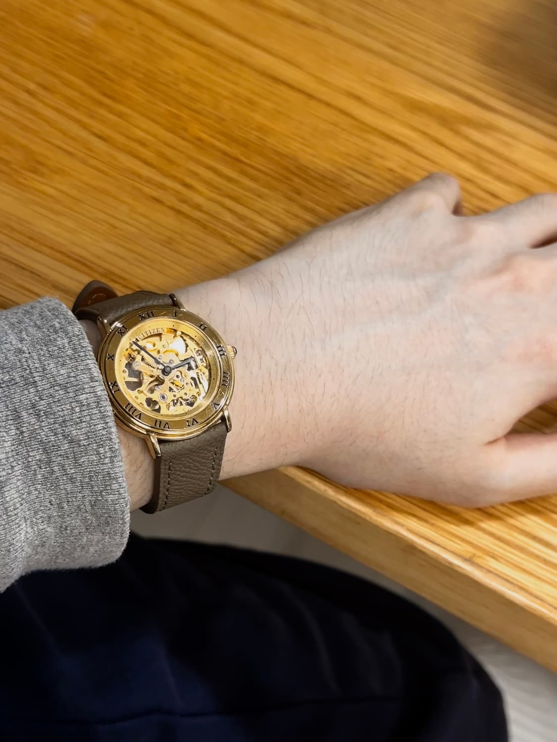 빈티지 시티즌 스켈레톤 시계 상품이미지3