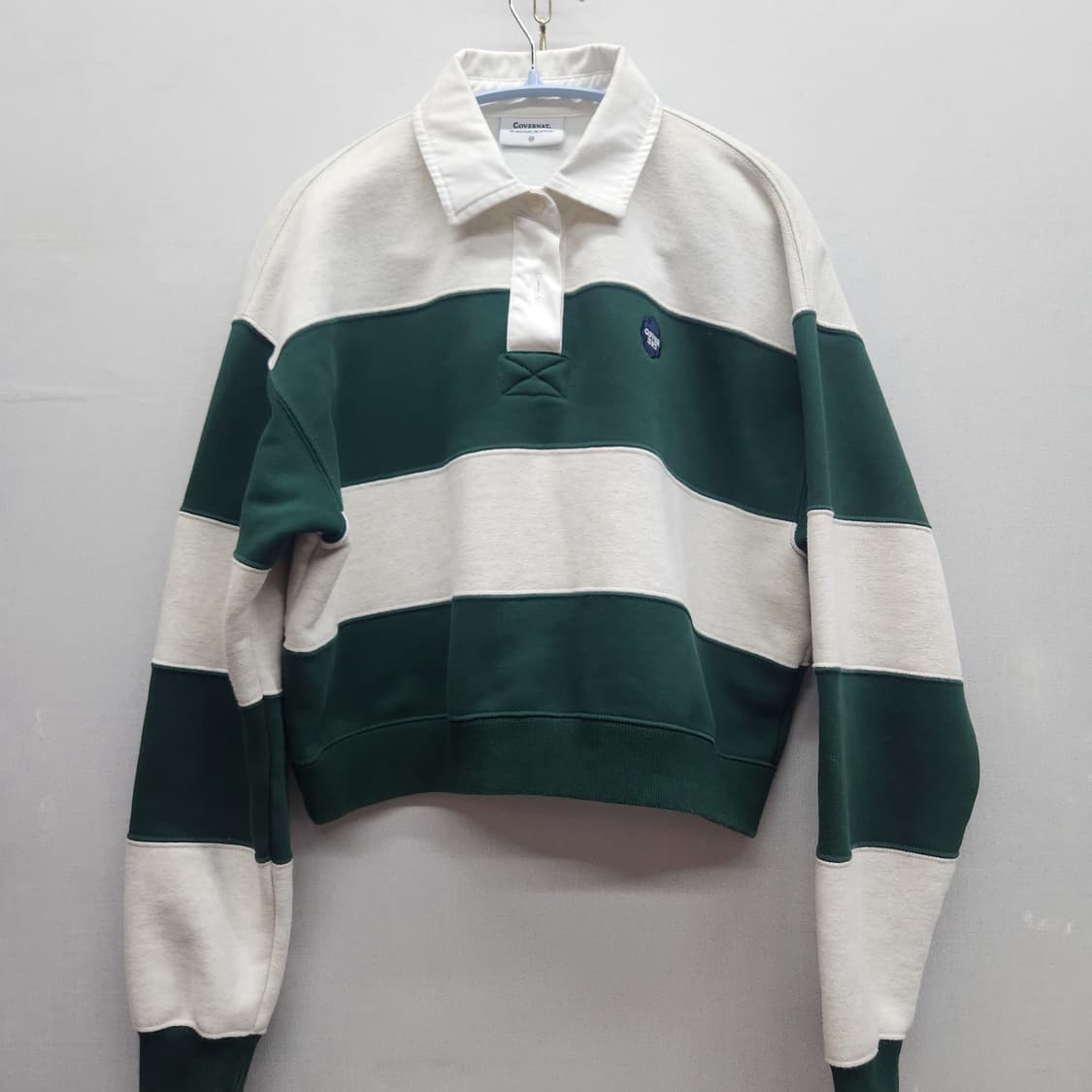 커버낫 스트라이프 럭비 크롭 맨투맨 L 상품이미지1