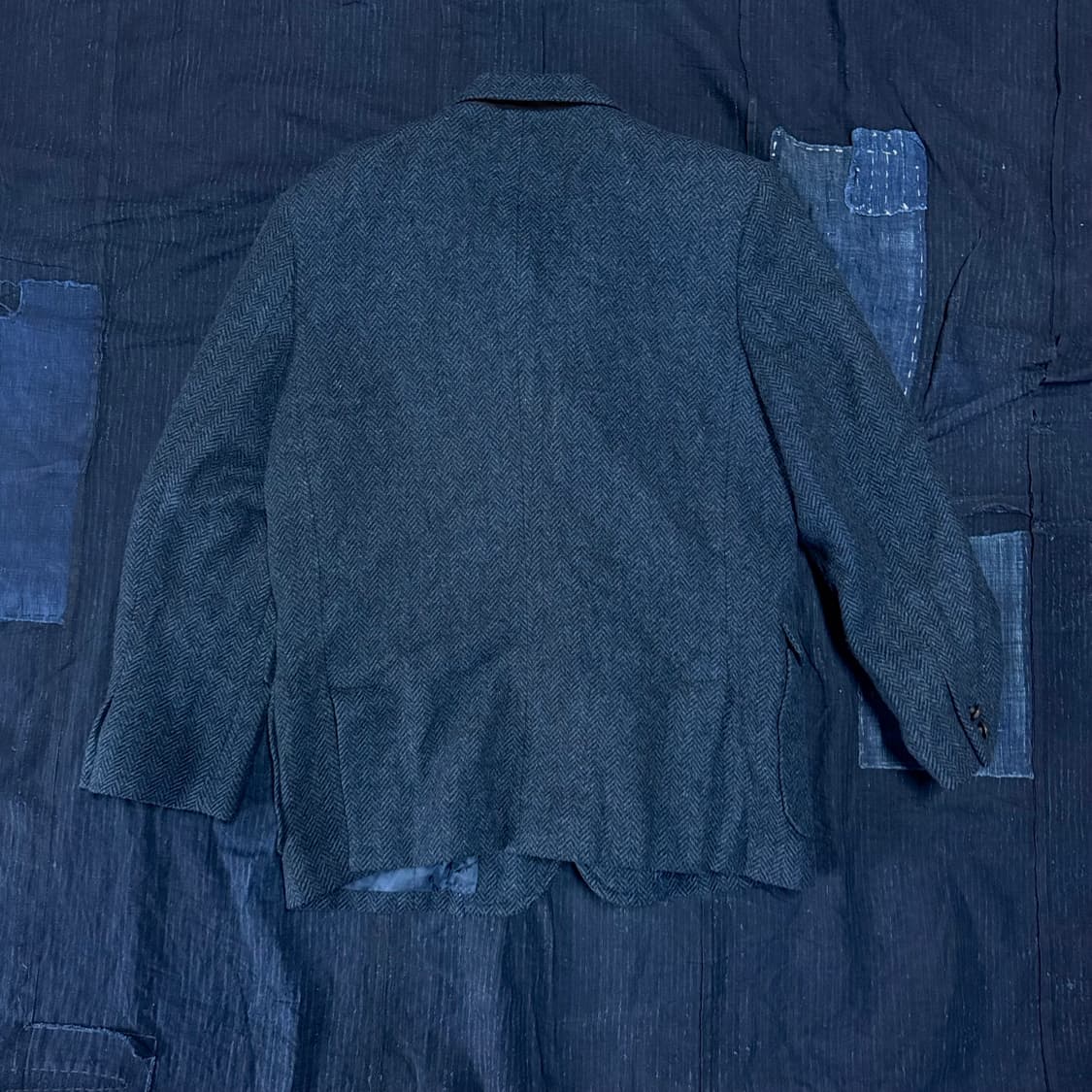 Prankish Flandre 헤링본 트위드 울 자켓 M 상품이미지6