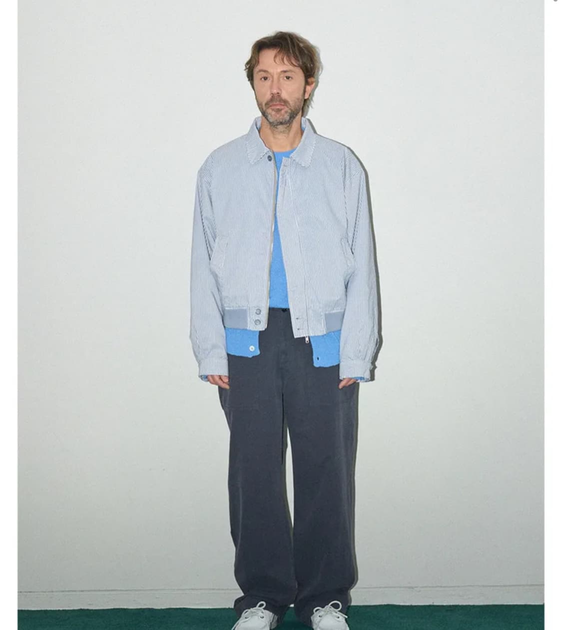 스트라이프 해링턴 자켓 블루종 파르티멘토 상품이미지1