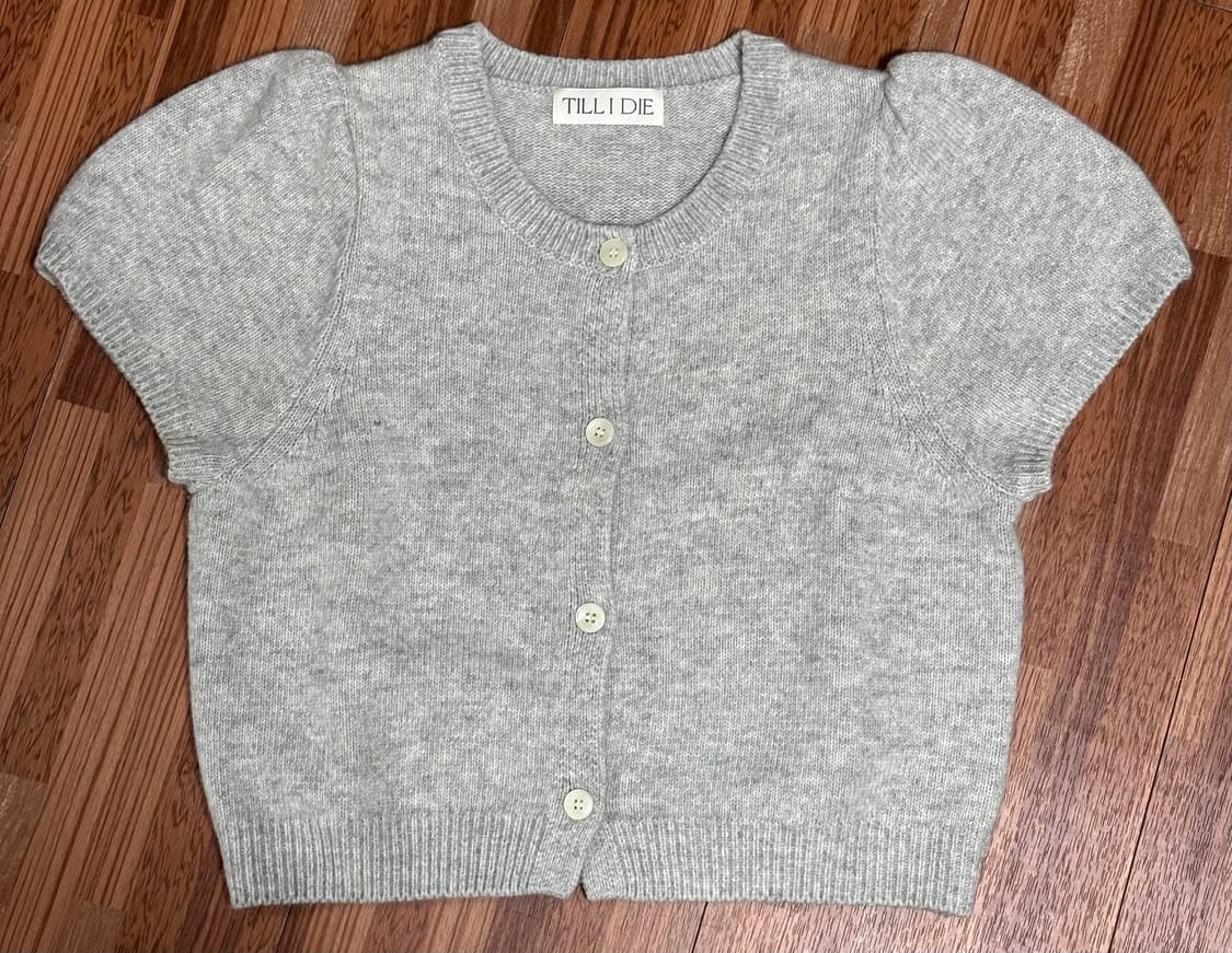 틸아이다이 Tie set half sleeve cardigan_Gray 상품이미지2
