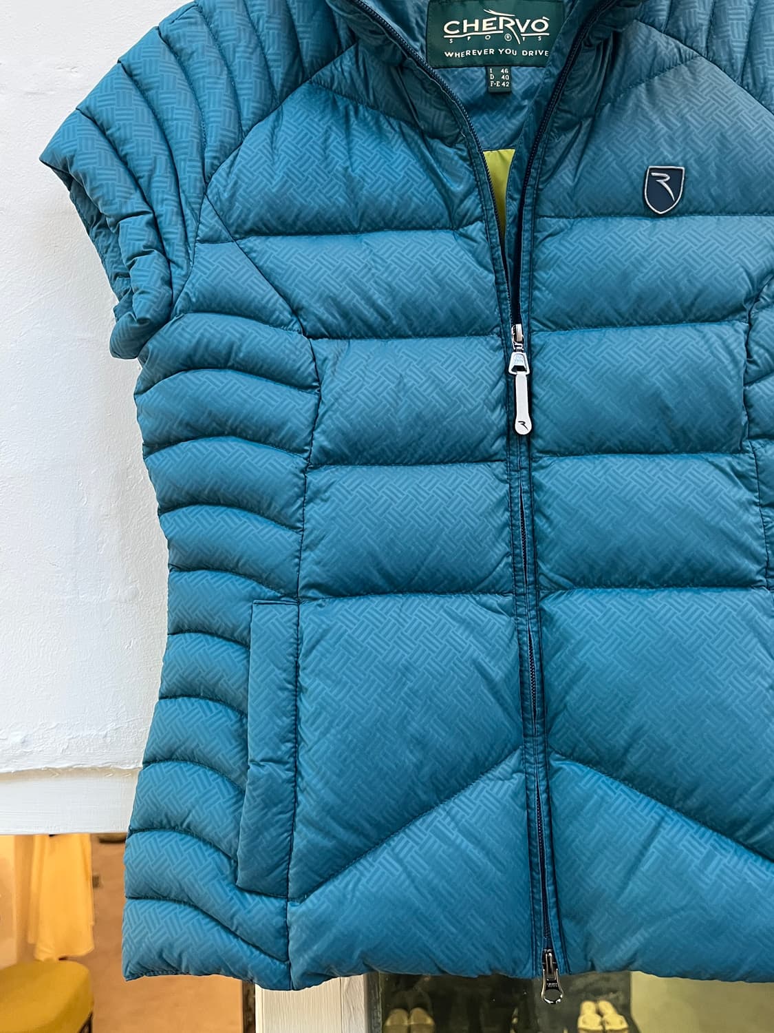Chervo 여성 덕다운 골프 패딩 조끼 자켓 46 상품이미지3