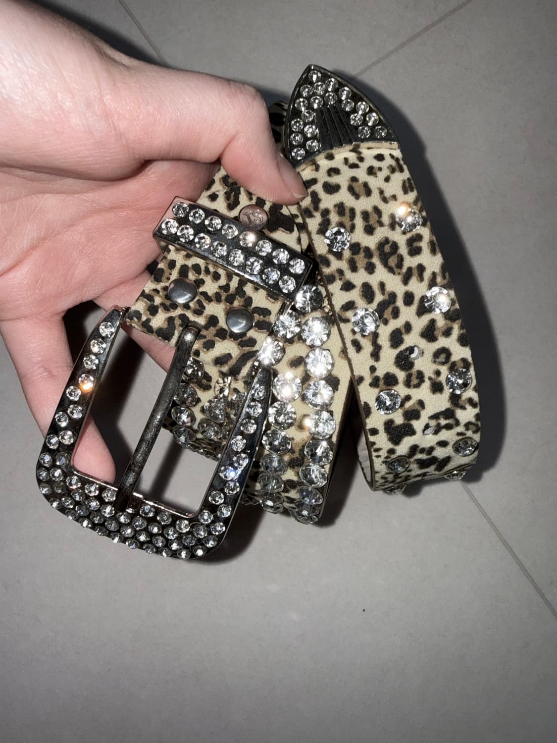 비비시몬스st 레오파드 큐빅 벨트 상품이미지1