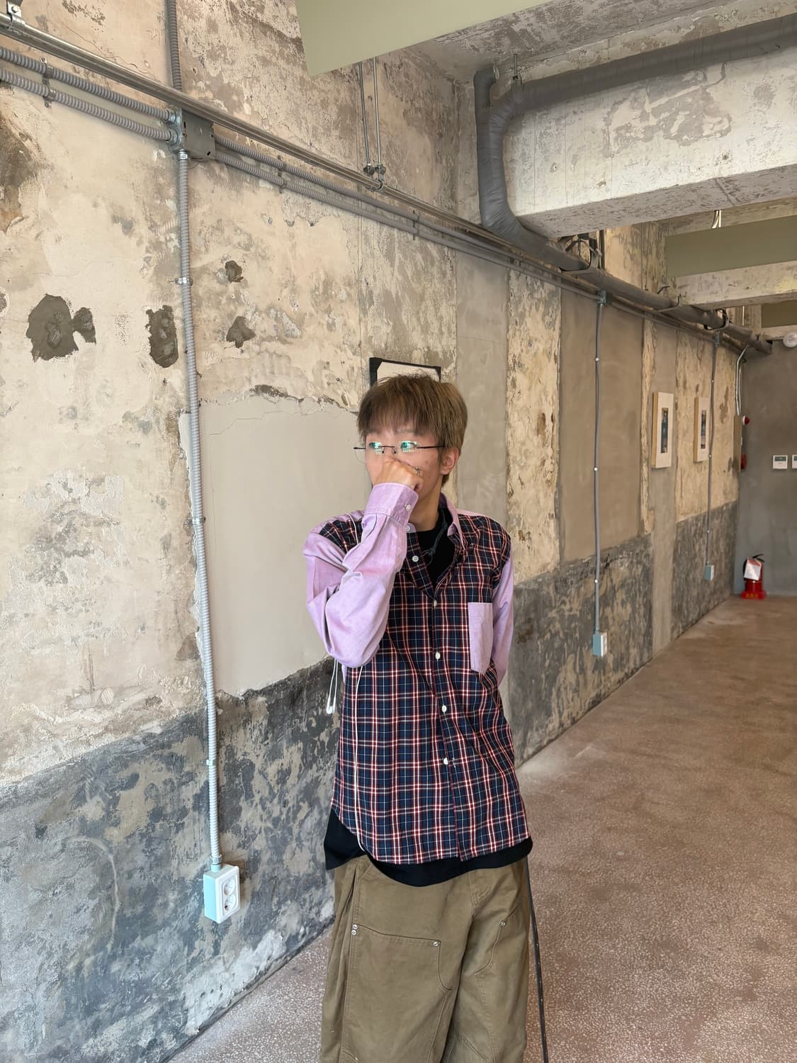 꼼데가르송 옴므 플레이드 체크 패턴 셔츠 상품이미지3