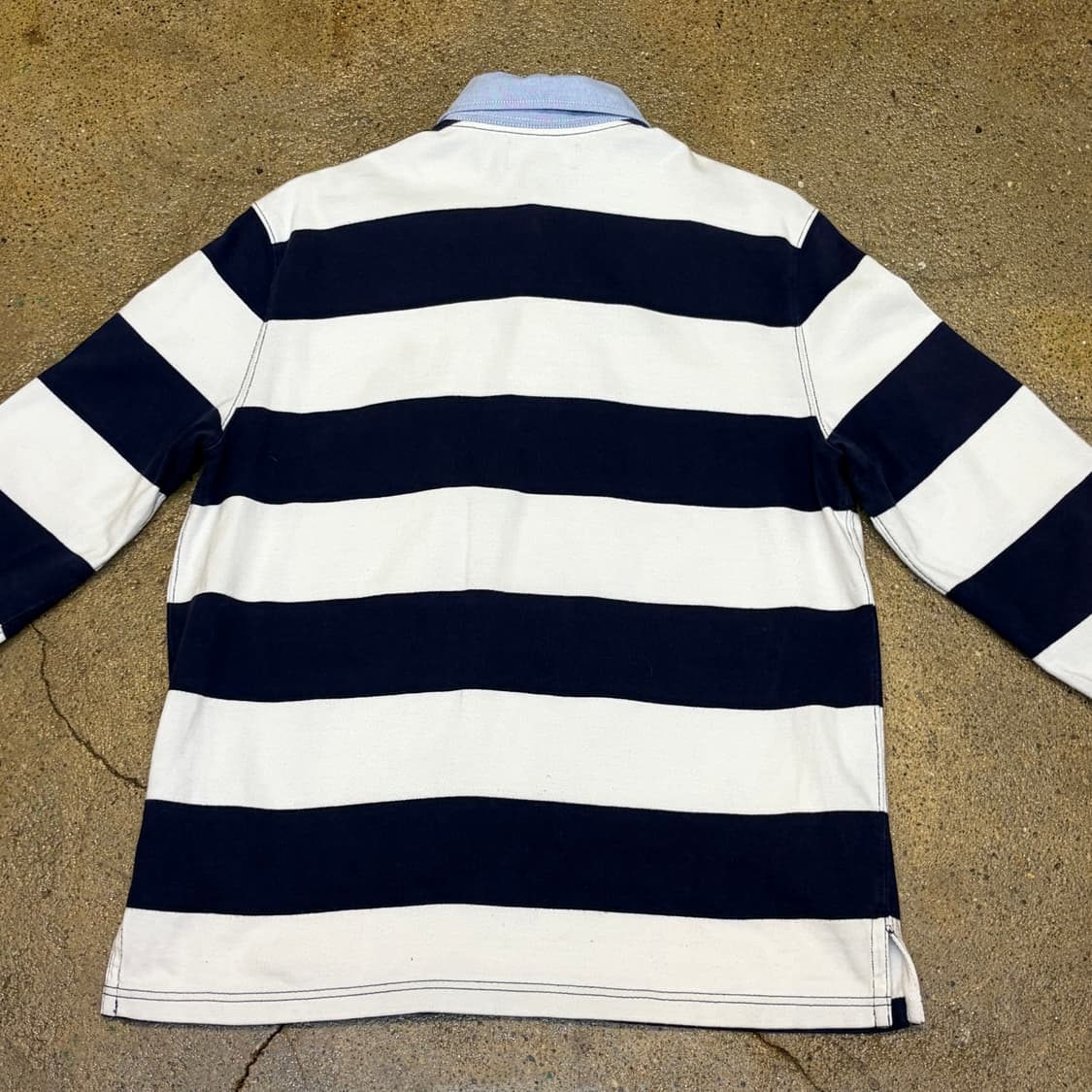 레어 00s 미국 빈티지 폴로랄프로렌 스트라이프 럭비티 카라티 상품이미지6
