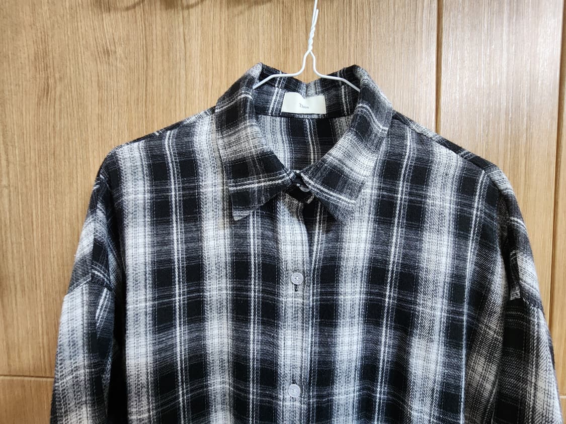(F)여성 THUS 오버핏 체크 셔츠 상품이미지2