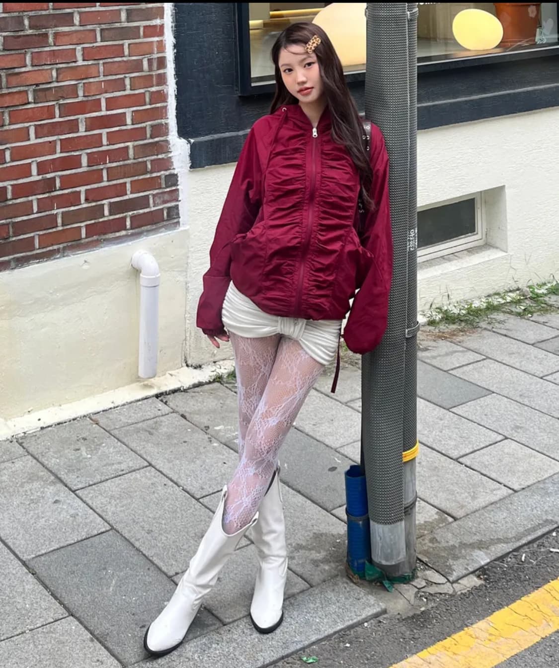 Sculptor Metalic Bow Micro Skirt Pearl 상품이미지7