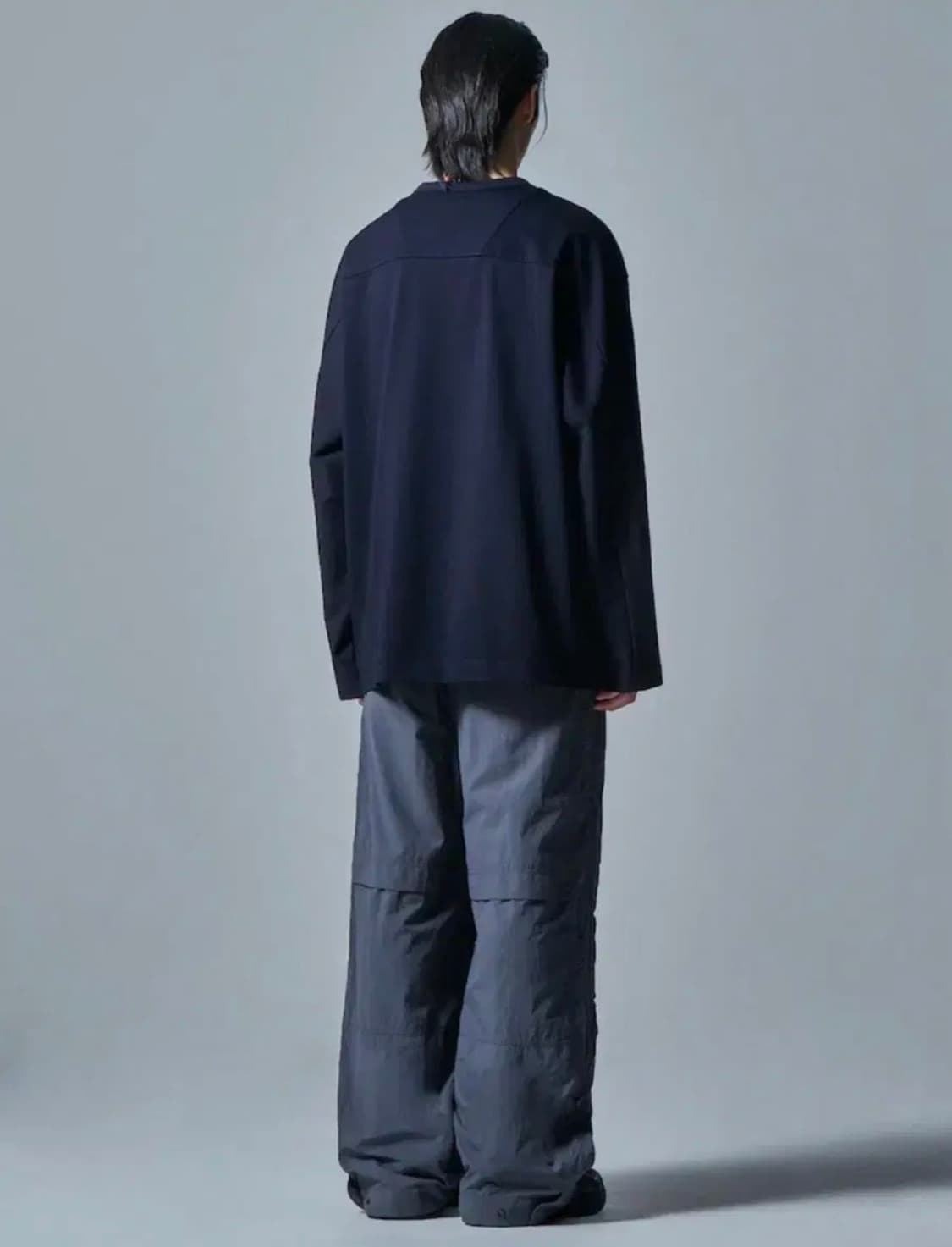 [L] 준지 CORE 에센셜 싱글 롱슬리브 - 네이비 상품이미지2