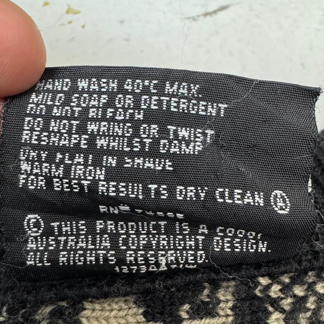 쿠지 오스트레일리아 대장 배색 올드스쿨 케이블 니트 상품이미지5