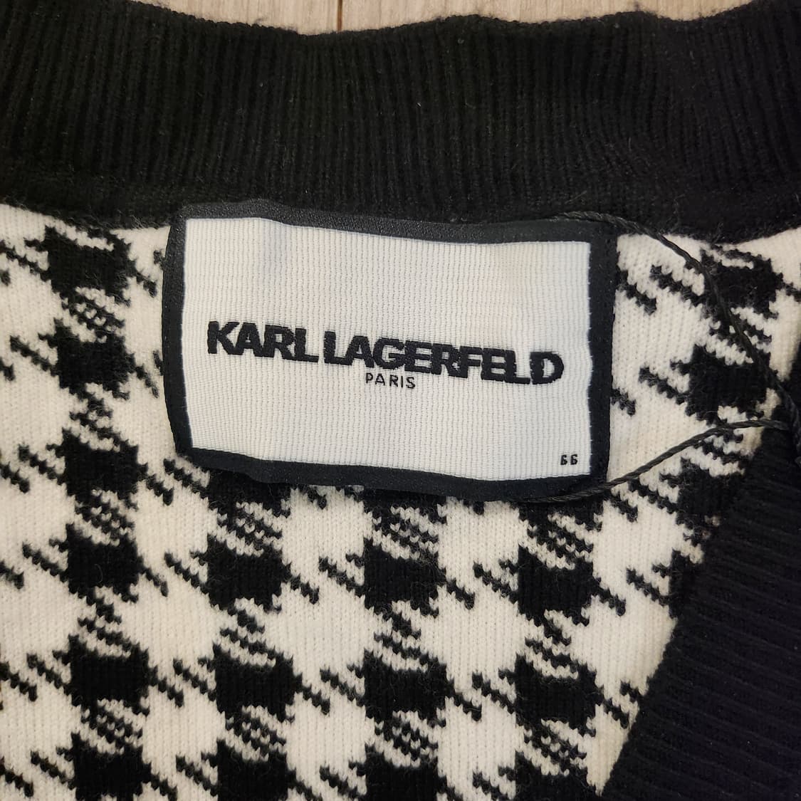 칼 라거펠트 하운드투스 패턴 가디건 상품이미지3