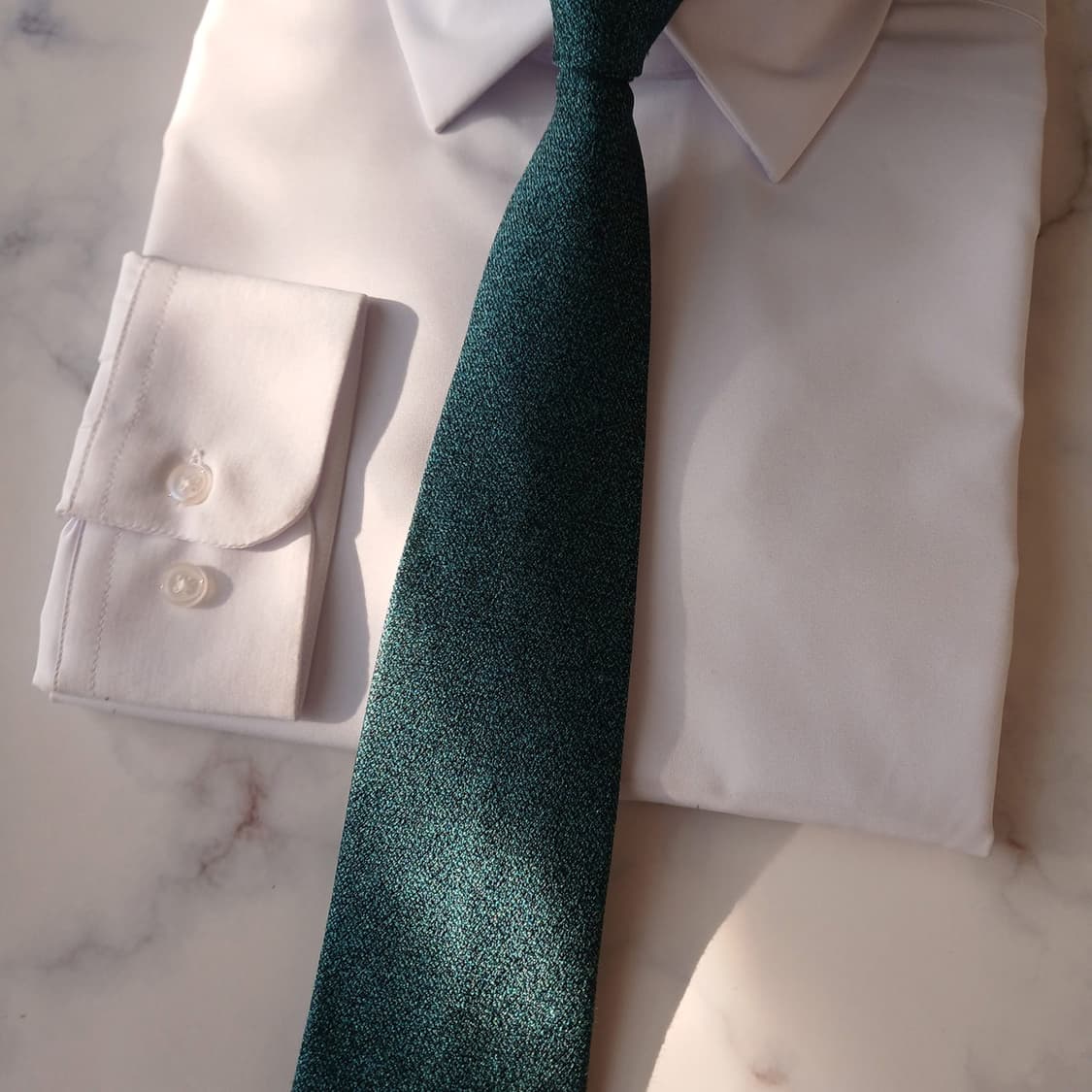 DAKS 닥스 실크 혼방 블루그린 솔리드 넥타이 8.8cm A+등급 A1 상품이미지5