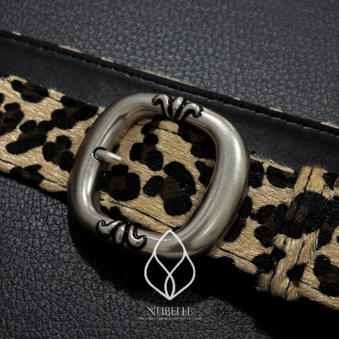 🌗 Chrome leopard belt / 호피 크롬 버클 벨트 상품이미지4
