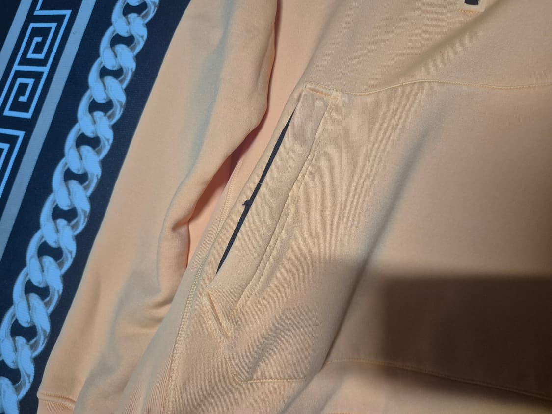 (1회착)스톤 아일랜드 21s/s 하프 집 스웻셔츠 연주황 XL 상품이미지3