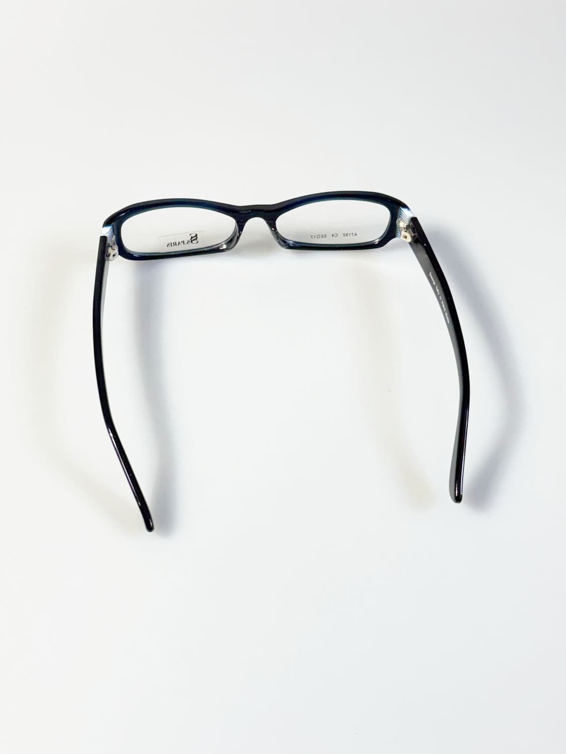 SS.PARIS 네이비 블랙 뿔테 스퀘어 프레임 빈티지 안경 상품이미지5