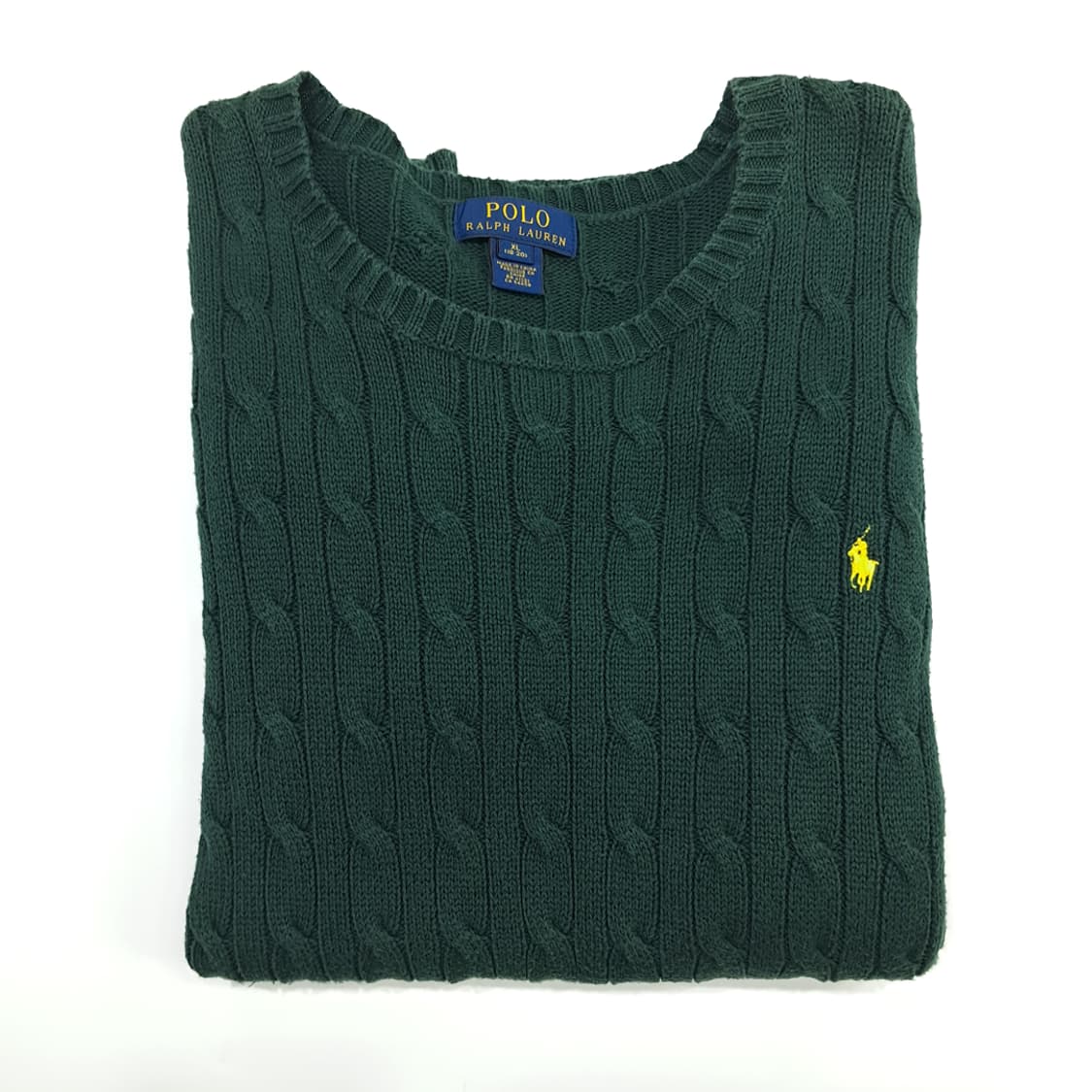 CN532 L-XL 폴로 랄프로렌 포레스트그린 꽈배기 케이블 니트 스웨터 상품이미지8