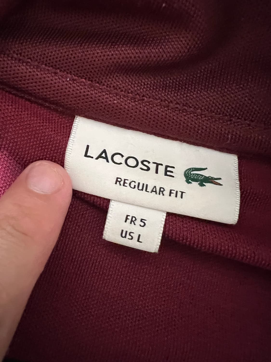 라코스테 버건디 트랙탑 져지 자켓 상품이미지3