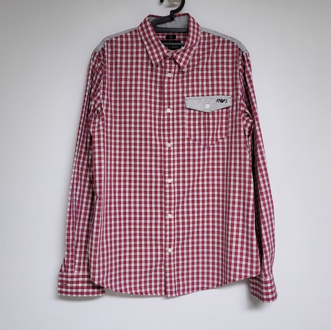 아르마니 진스 체크 남방 셔츠 상품이미지1