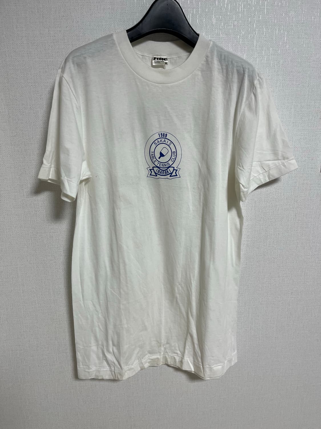 일본 빈티지 탁구 클럽 반팔티 M 상품이미지1