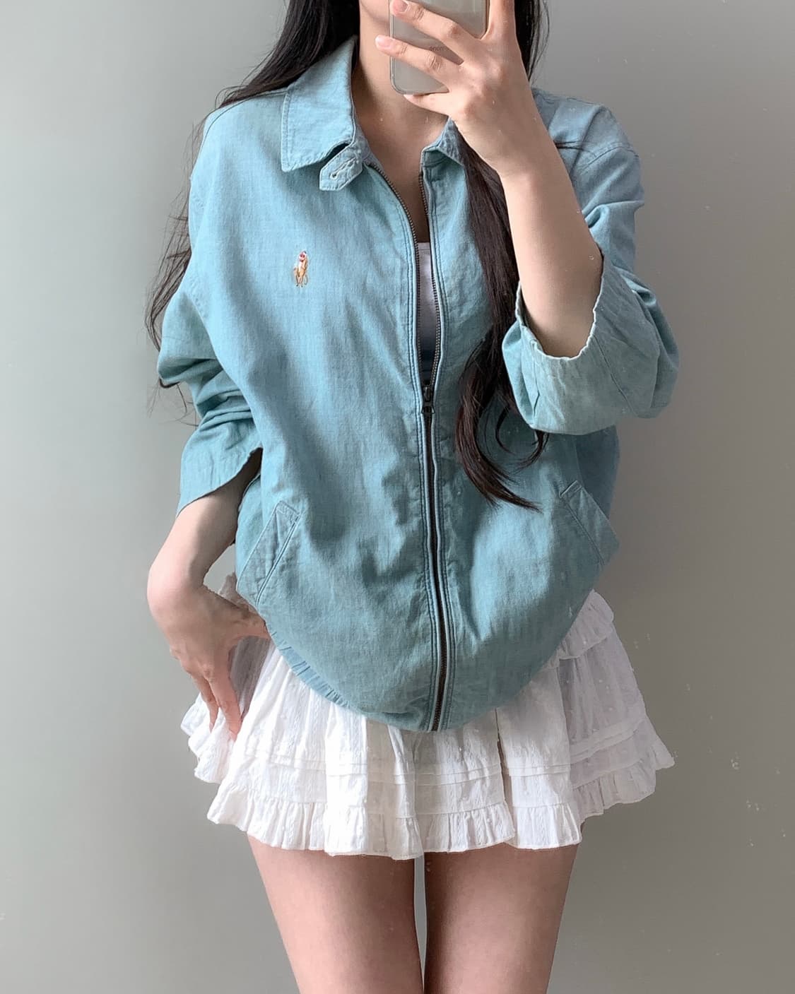 폴로 샴브레이 블루종 상품이미지3