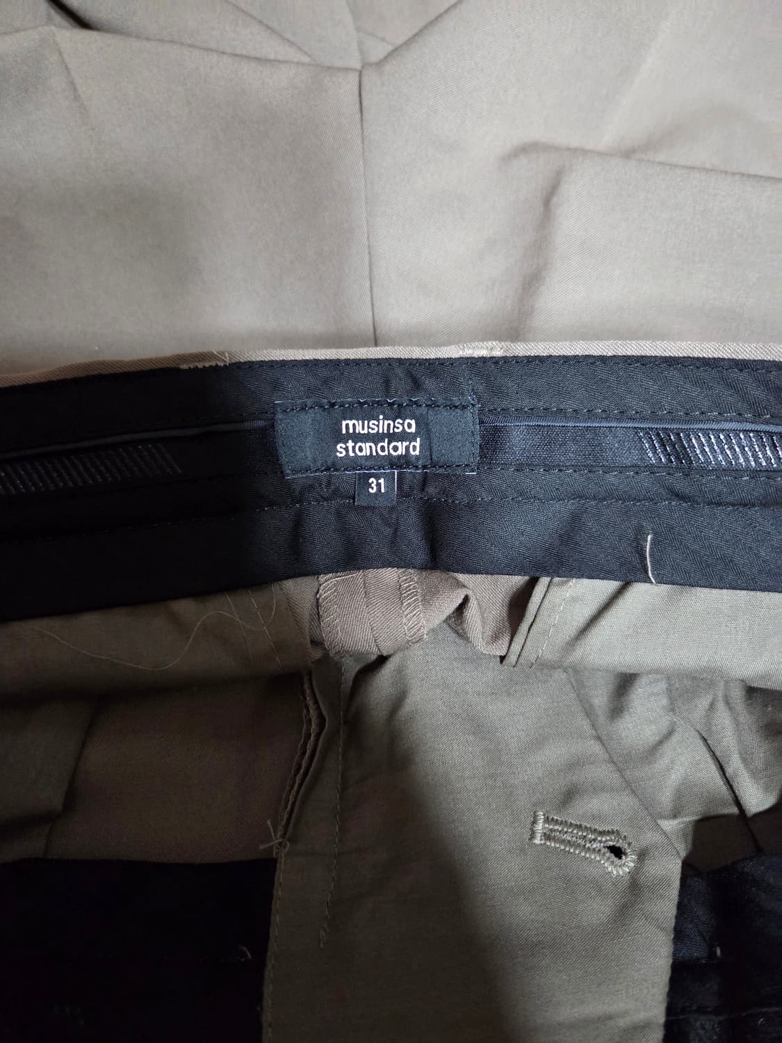 무신사 스탠다드 턴업 크롭 더스티 베이지 31 상품이미지4