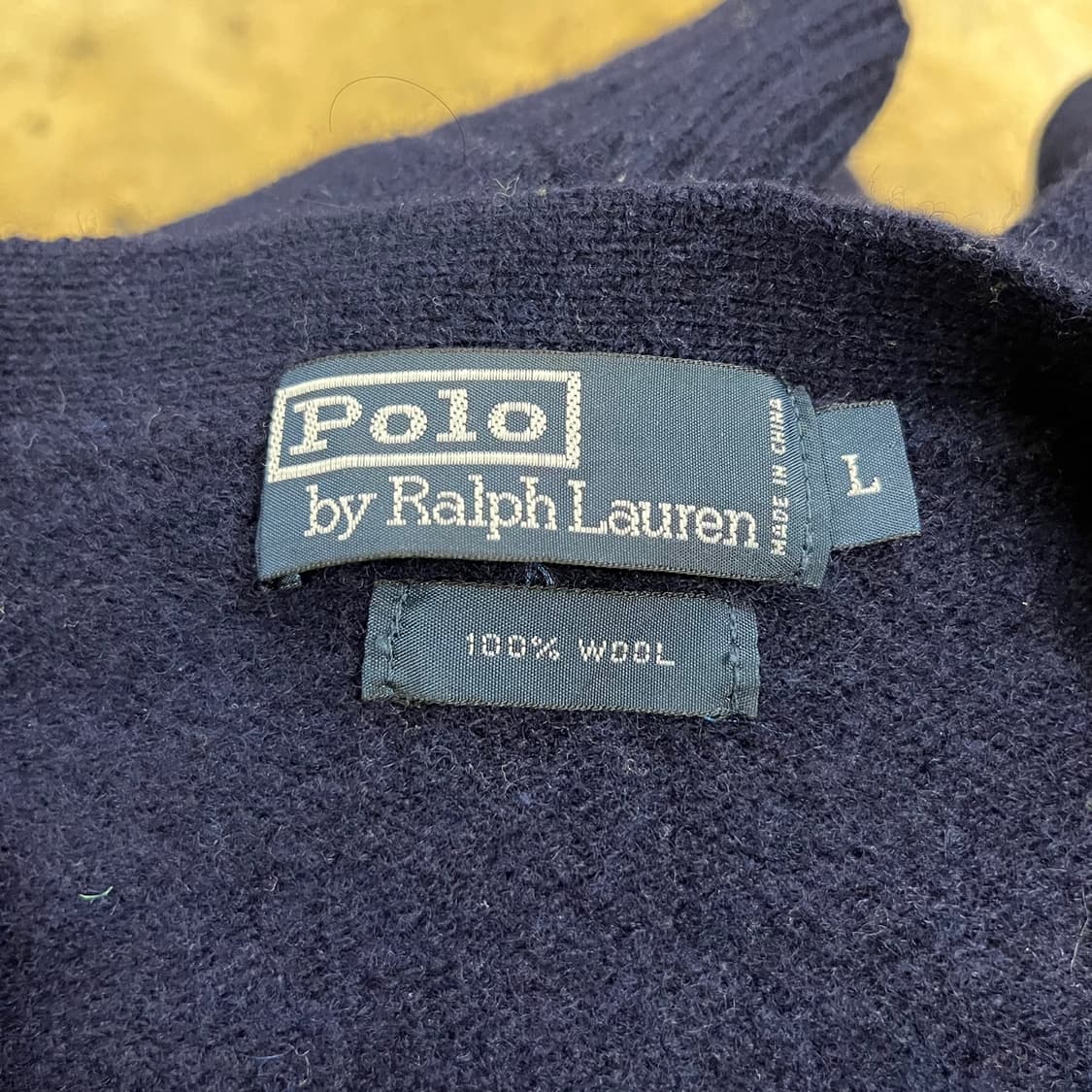 폴로 네이비 브이넥 니트 가디건 상품이미지5