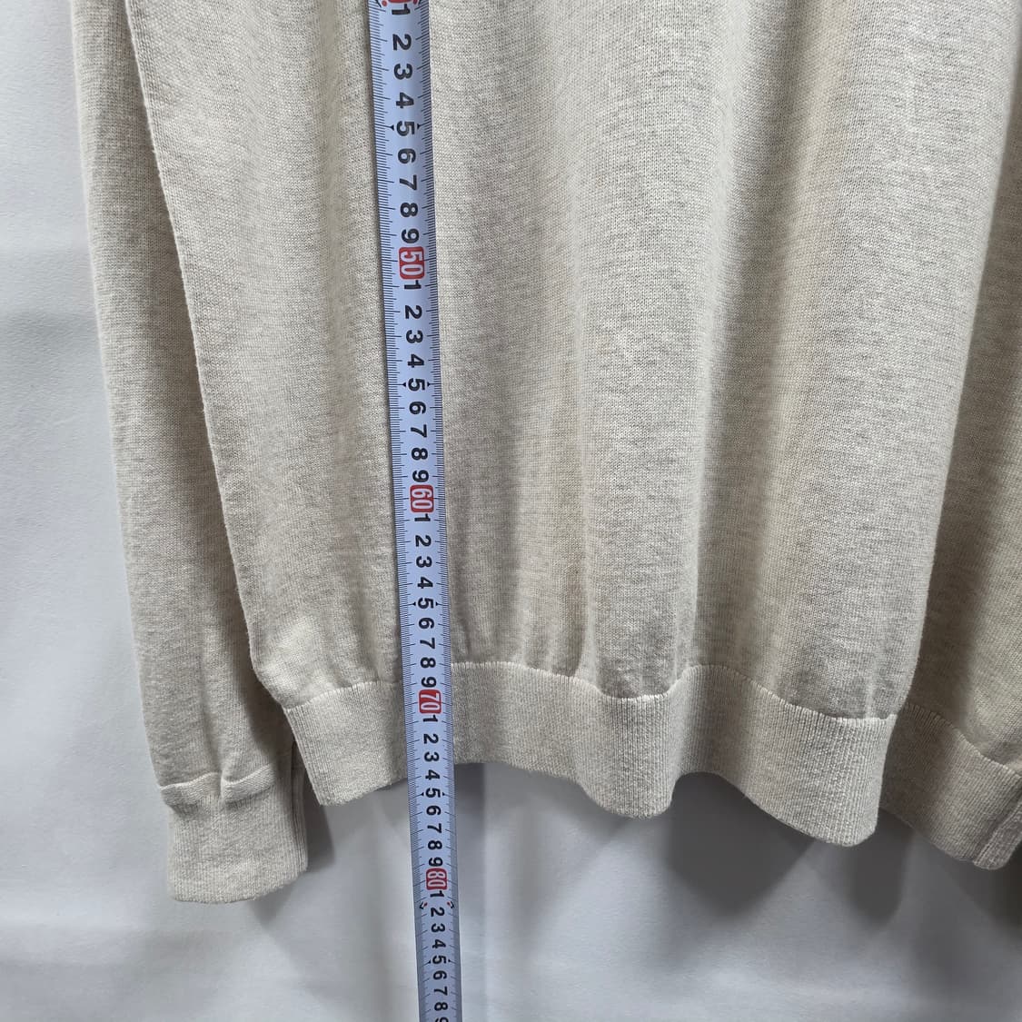 0753 [타미힐피거] 남성 코튼 반집업 긴팔 니트 L 상품이미지4