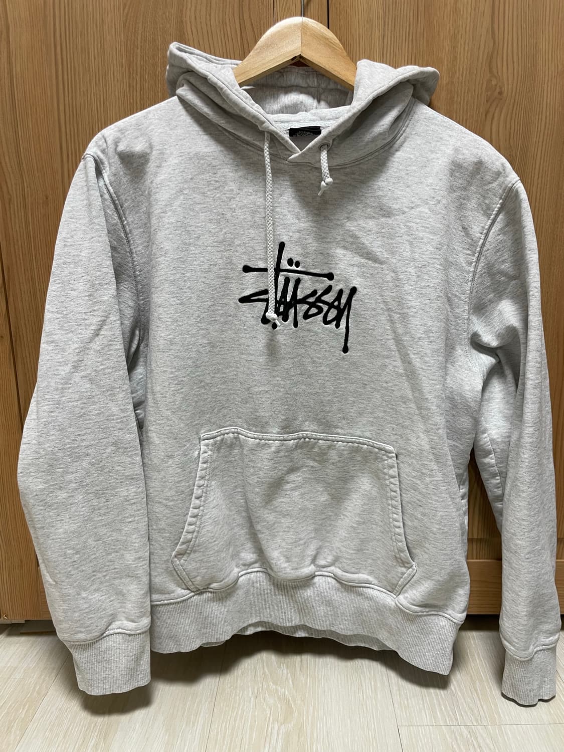 스투시 후드 멜란지그레이 m 상품이미지1