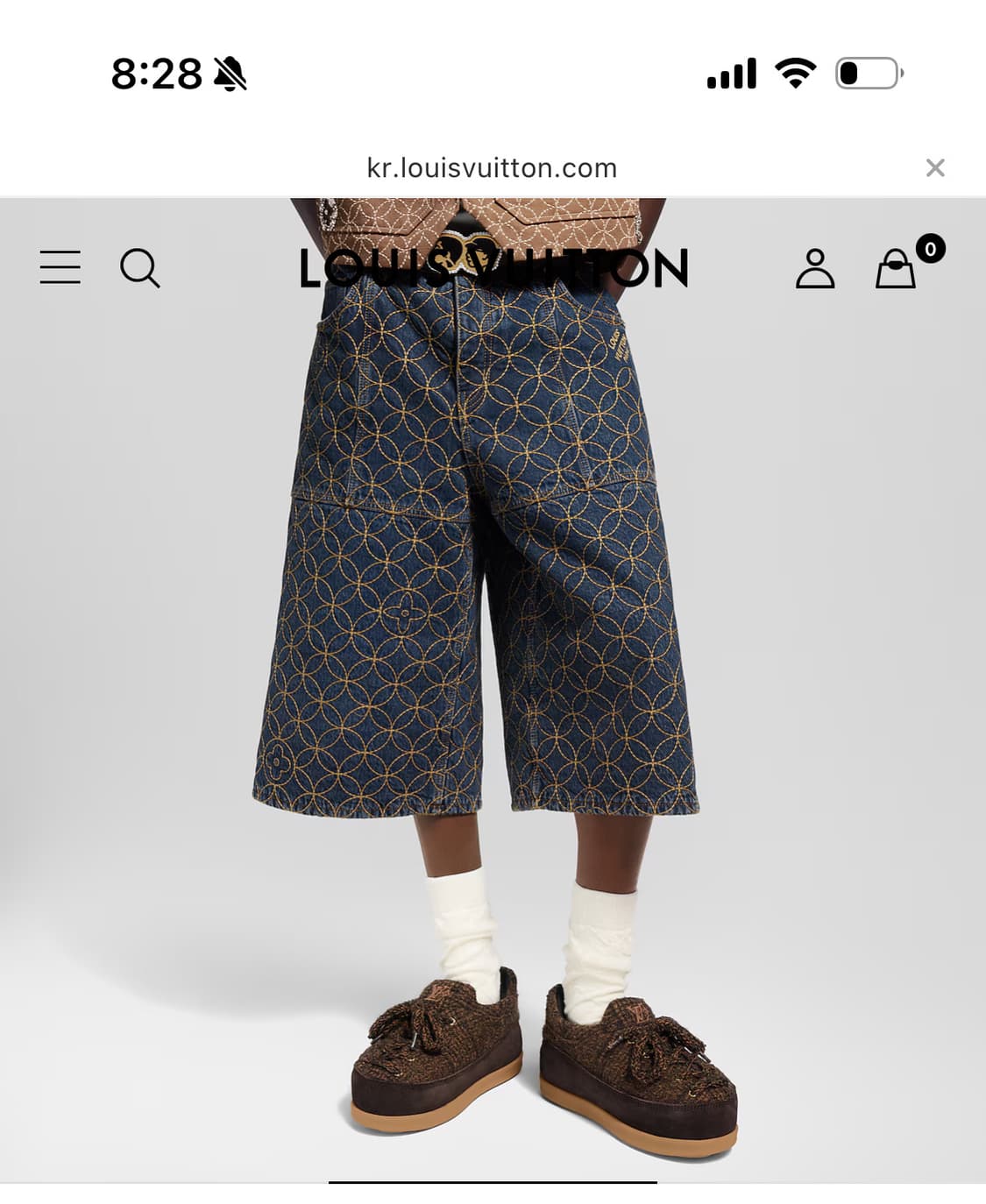 루이비통 엠브로이더드 데님팬츠 32 상품이미지1