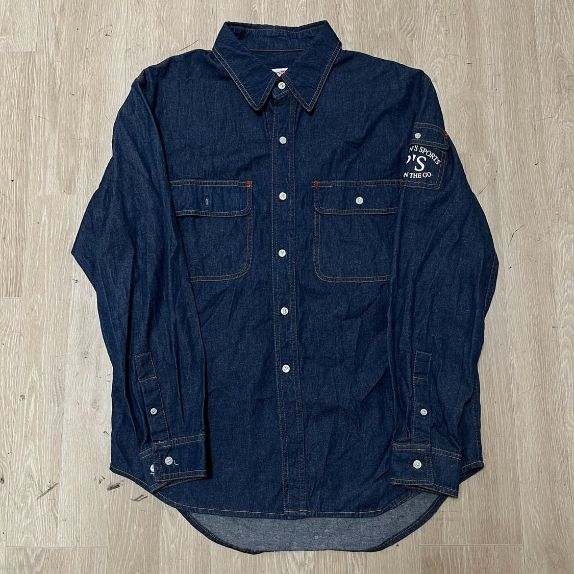 퍼슨스 스포츠 일본 빈티지 긴팔 데님셔츠 [진청] M/95 상품이미지1