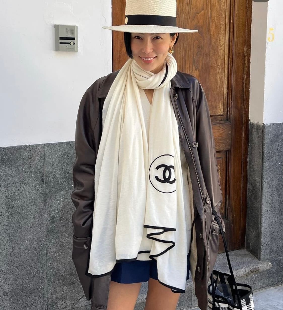 샤넬 제니 캐시미어 머플러 아이보리 상품이미지1