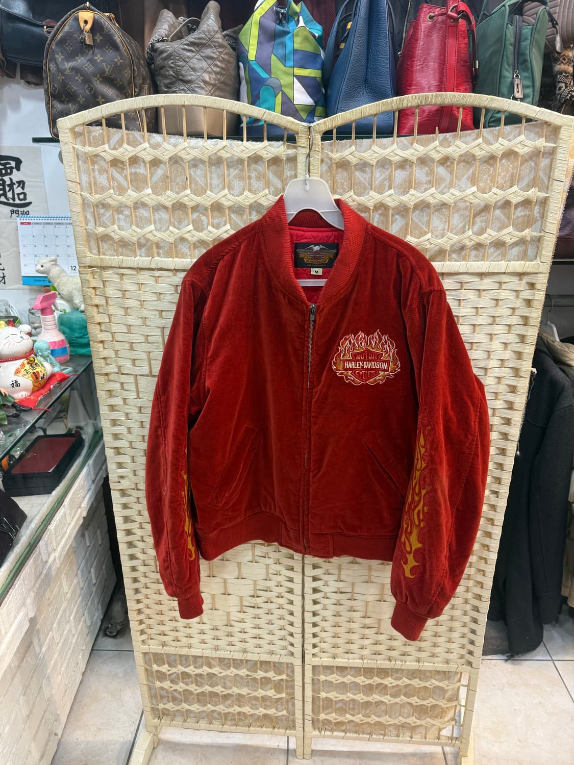 95 정품 할리데이비슨 불꽃 바시티 자켓 팝니다 상품이미지1