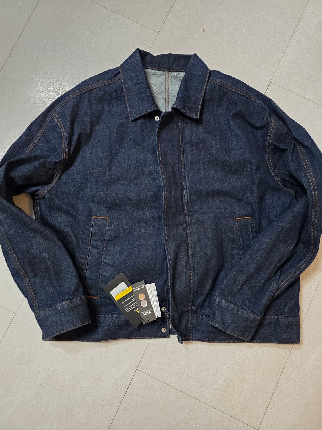 CONE 오버사이즈 데님 블루종 재킷 [딥 인디고] 짱구대디협업 상품이미지2