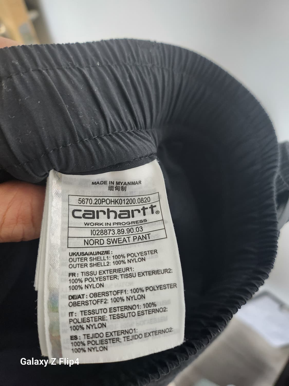칼하트 wip 폴라텍 플리스 조거 팬츠 m (시착품) 상품이미지5