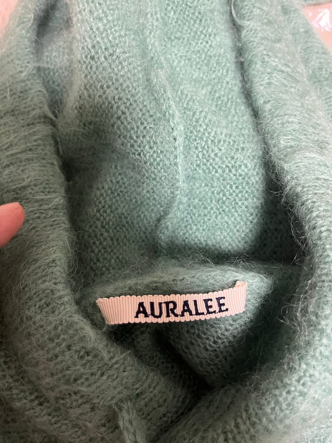 BRUSHED SUPER KID MOHAIR KNIT HOOD 상품이미지2